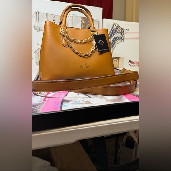 *NWT*  Nanette Lepore Valle Camel Convertible Satchel and crossbody Bag - Picture 2 of 10
